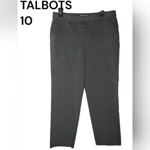 TALBOTS Pull On Stretchy Ankle Pants, 10, Charcoal, EUC